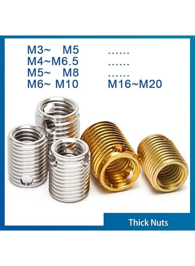 M8xM12x9mm إصلاح الخيوط إدراج ثلاثي الثقوب بوشن ذاتي التنصت 10 قطع مجلفن فولاذ الكربون فولاذ مقاوم للصدأ - Image 3